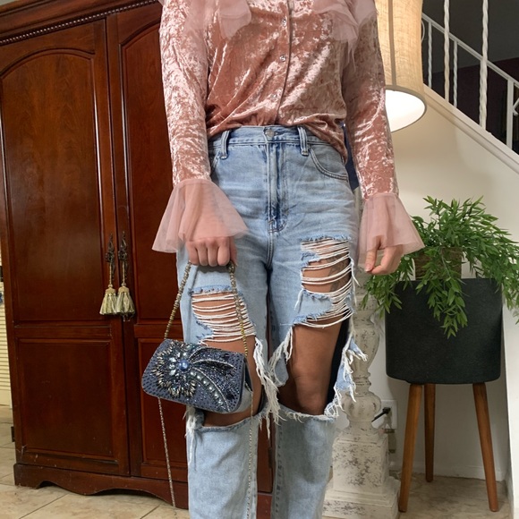 Velvet Ruffle Top - Picture 4 of 6